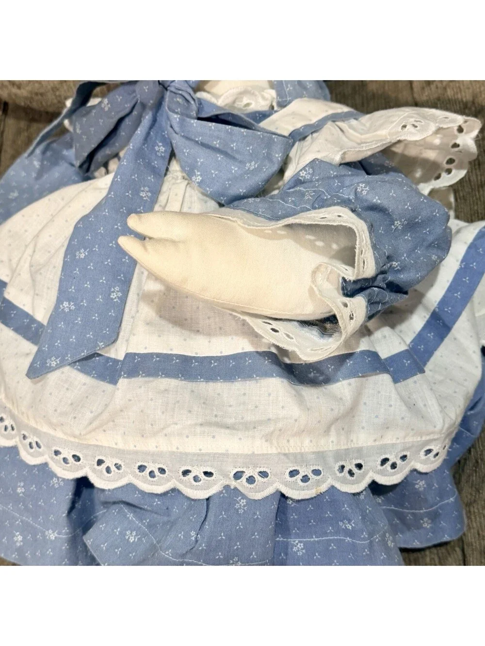 Vintage 20” Handmade Fabric Country Geese Set ~ Grandma Core 💙 Goose Decoration
